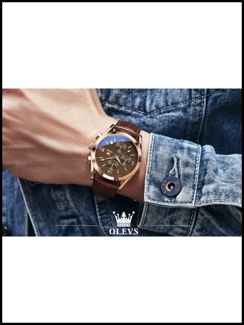 Leather Watch Dress Casual Quartz Wrist Watch Date